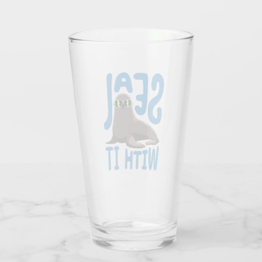 Siegel mit Coolem Siegel mit Sonnenbrille Glas (Rückseite)