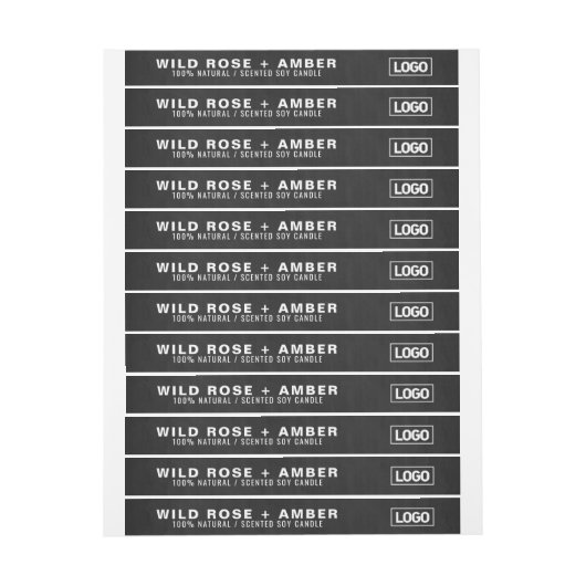 Siegel mit dem Logo-Label "dünne Kerze" (Bogen)