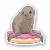 Siegel mit Donut Aufkleber (Vorderseite)