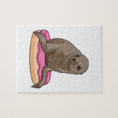 Siegel mit Donut Puzzle (Horizontal)