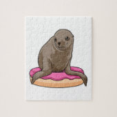 Siegel mit Donut Puzzle (Vertikal)