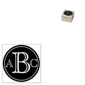 Siegel mit drei Buchstaben Gummistempel (Stempel)