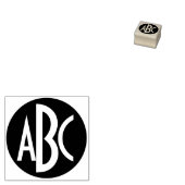 Siegel mit drei Buchstaben Gummistempel (Stempel)