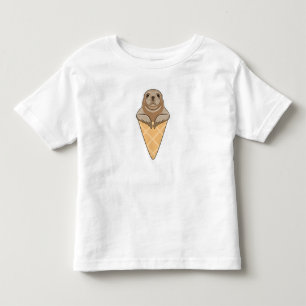 Siegel mit Eiscreme Kleinkind T-shirt