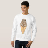 Siegel mit Eiscreme Sweatshirt (Vorne ganz)