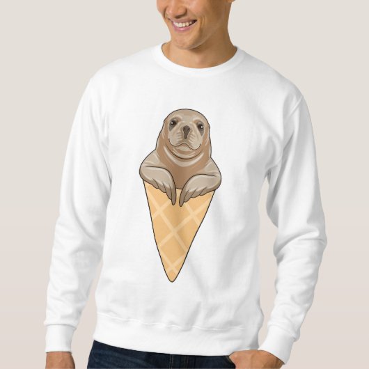 Siegel mit Eiscreme Sweatshirt (Vorderseite)