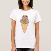 Siegel mit Eiscreme T-Shirt (Vorderseite)