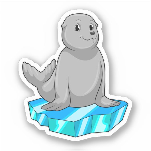 Siegel mit Eisscholle Aufkleber (Vorderseite)