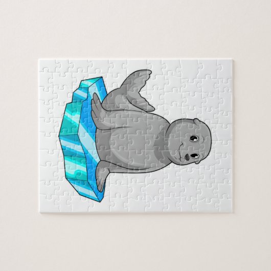 Siegel mit Eisscholle Puzzle (Horizontal)