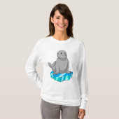 Siegel mit Eisscholle T-Shirt (Vorne ganz)