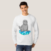 Siegel mit Eisscholle T-Shirt (Vorne ganz)
