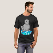 Siegel mit Eisscholle T-Shirt (Vorne ganz)