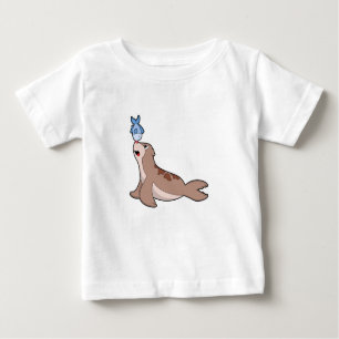 Siegel mit Fisch (2).PNG Baby T-shirt