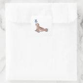 Siegel mit Fisch (2).PNG Quadratischer Aufkleber (Tasche)