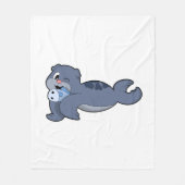 Siegel mit Fisch (3).PNG Fleecedecke (Vorderseite)