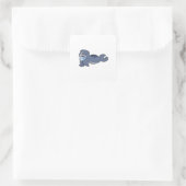Siegel mit Fisch (3).PNG Quadratischer Aufkleber (Tasche)