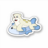 Siegel mit Fisch Aufkleber (Vorderseite)