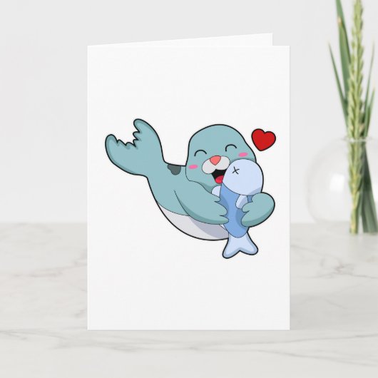 Siegel mit Fisch Karte (Vorderseite)