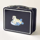 Siegel mit Fisch Metall Brotdose (Vorderseite)