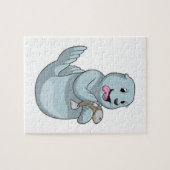 Siegel mit Fisch Puzzle (Horizontal)