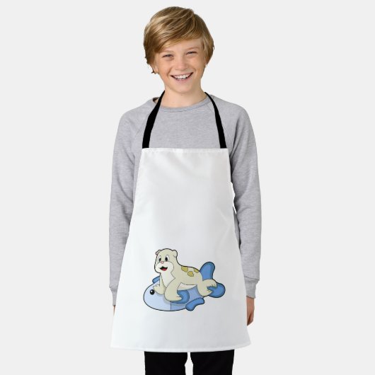 Siegel mit Fisch Schürze (Getragen)