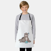 Siegel mit Fisch Schürze (Getragen)