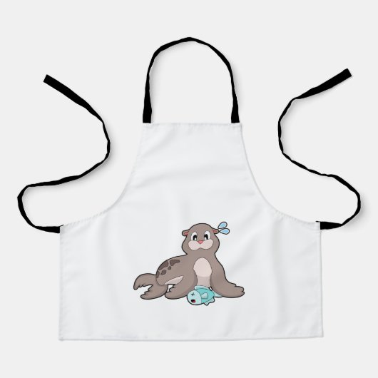 Siegel mit Fisch Schürze (Vorderseite)