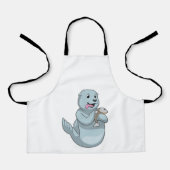 Siegel mit Fisch Schürze (Vorderseite)