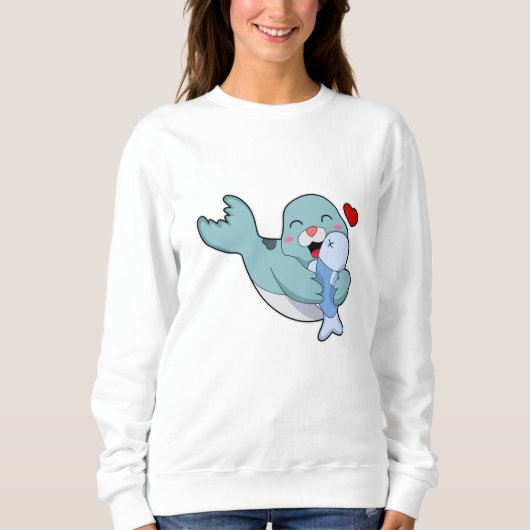 Siegel mit Fisch Sweatshirt (Vorderseite)