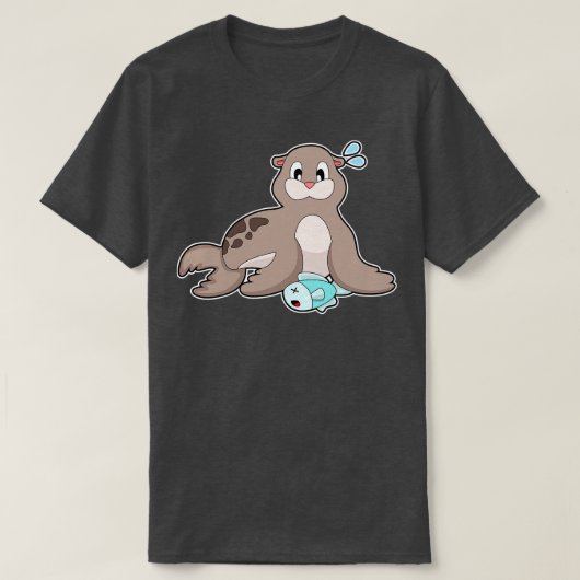 Siegel mit Fisch T-Shirt (Design vorne)
