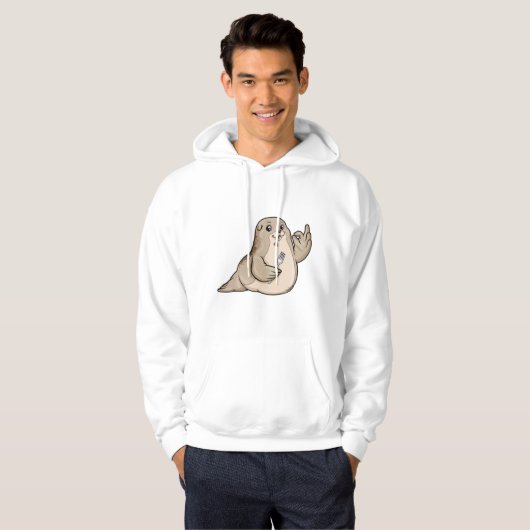 Siegel mit Fisch und Gabel Hoodie (Vorne ganz)