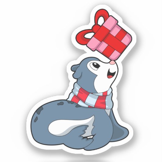 Siegel mit Geschenk Aufkleber (Vorderseite)