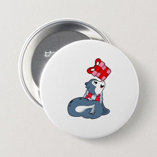 Siegel mit Geschenk Button (Vorne & Hinten)