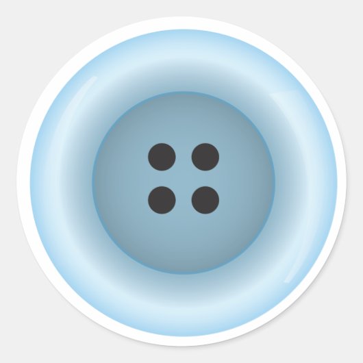 Siegel mit hellblauem Tastenaufkleber Runder Aufkleber (Vorderseite)