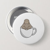 Siegel mit Kaffeetasse Button (Vorne & Hinten)