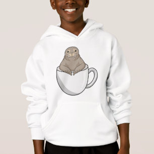 Siegel mit Kaffeetasse Hoodie
