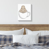 Siegel mit Kaffeetasse Leinwanddruck (Insitu (Schlafzimmer))