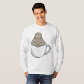 Siegel mit Kaffeetasse T-Shirt (Vorne ganz)