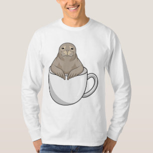 Siegel mit Kaffeetasse T-Shirt