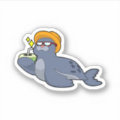 Siegel mit Kokosnuss Aufkleber (Vorderseite)