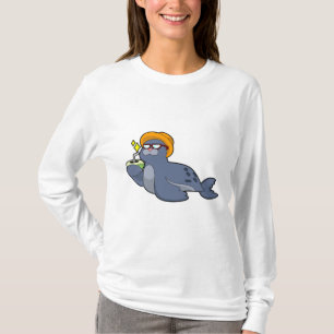 Siegel mit Kokosnuss T-Shirt