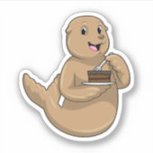 Siegel mit Kuchen Aufkleber (Vorderseite)