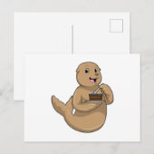 Siegel mit Kuchen Postkarte (Vorne/Hinten)