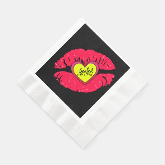 Siegel mit Kuss Serviette (Ecke)