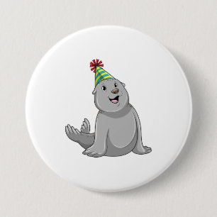 Siegel mit Party hat Party Button
