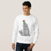 Siegel mit Party hat Party Sweatshirt (Vorne ganz)