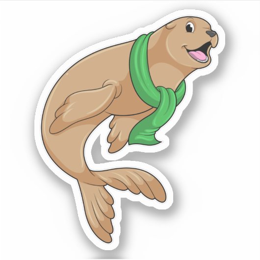 Siegel mit Scarf Aufkleber (Vorderseite)