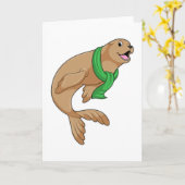 Siegel mit Scarf Karte (Gelbe Blume)