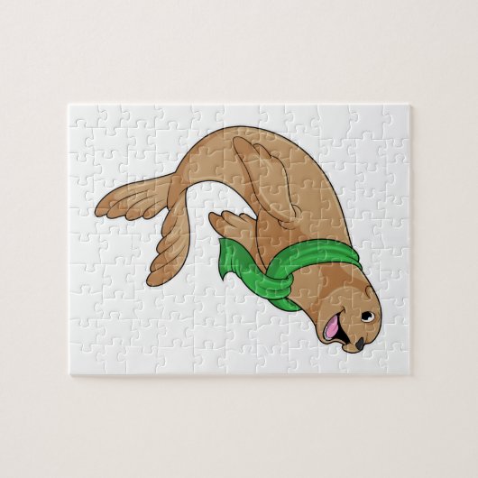 Siegel mit Scarf Puzzle (Horizontal)