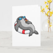 Siegel mit Swim-Ring & Drink Karte (Gelbe Blume)